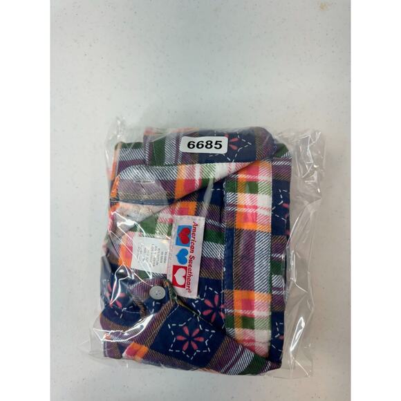 Vintage American Sweetheart Women's Plaid Button Up‎ Flannel Shirt Size PM Boho - Picture 10 of 10